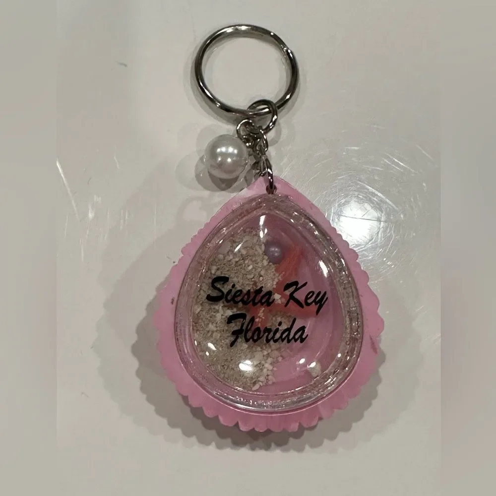Pink Shell keychain